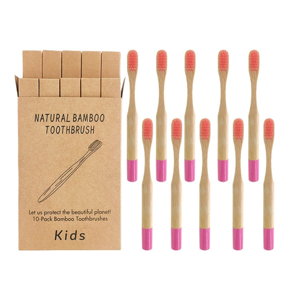 Kids Bamboo Charcoal Toothbrush Set