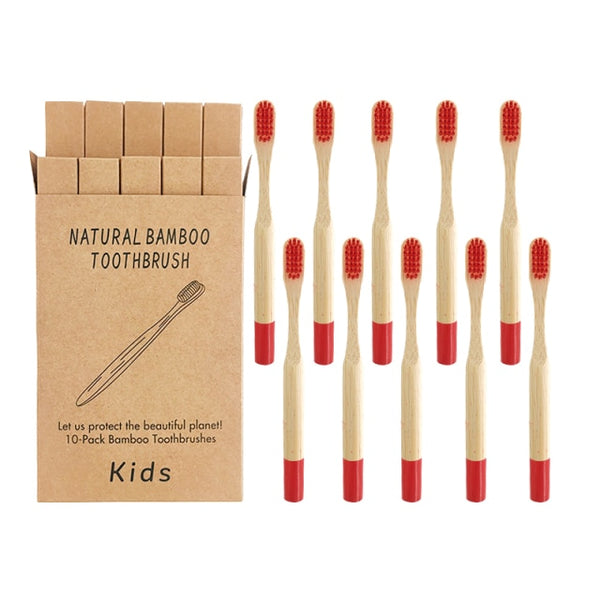 Kids Bamboo Charcoal Toothbrush Set