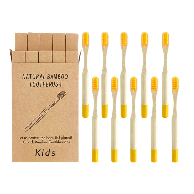 Kids Bamboo Charcoal Toothbrush Set